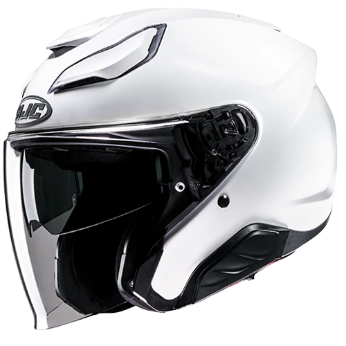 Casque jet HJC F31 blanc homologué ECE disponible à la location chez Ramoto Marrakech