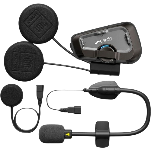 Intercom Bluetooth Cardo Freecom 4x communication entre motards en road trip Atlas Marrakech