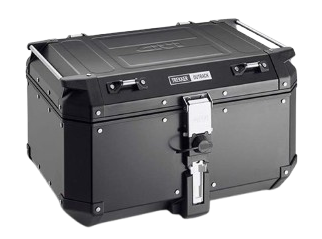 Top case aluminium Givi Trekker Outback EVO 58 litres disponible à la location pour moto trail Ramoto